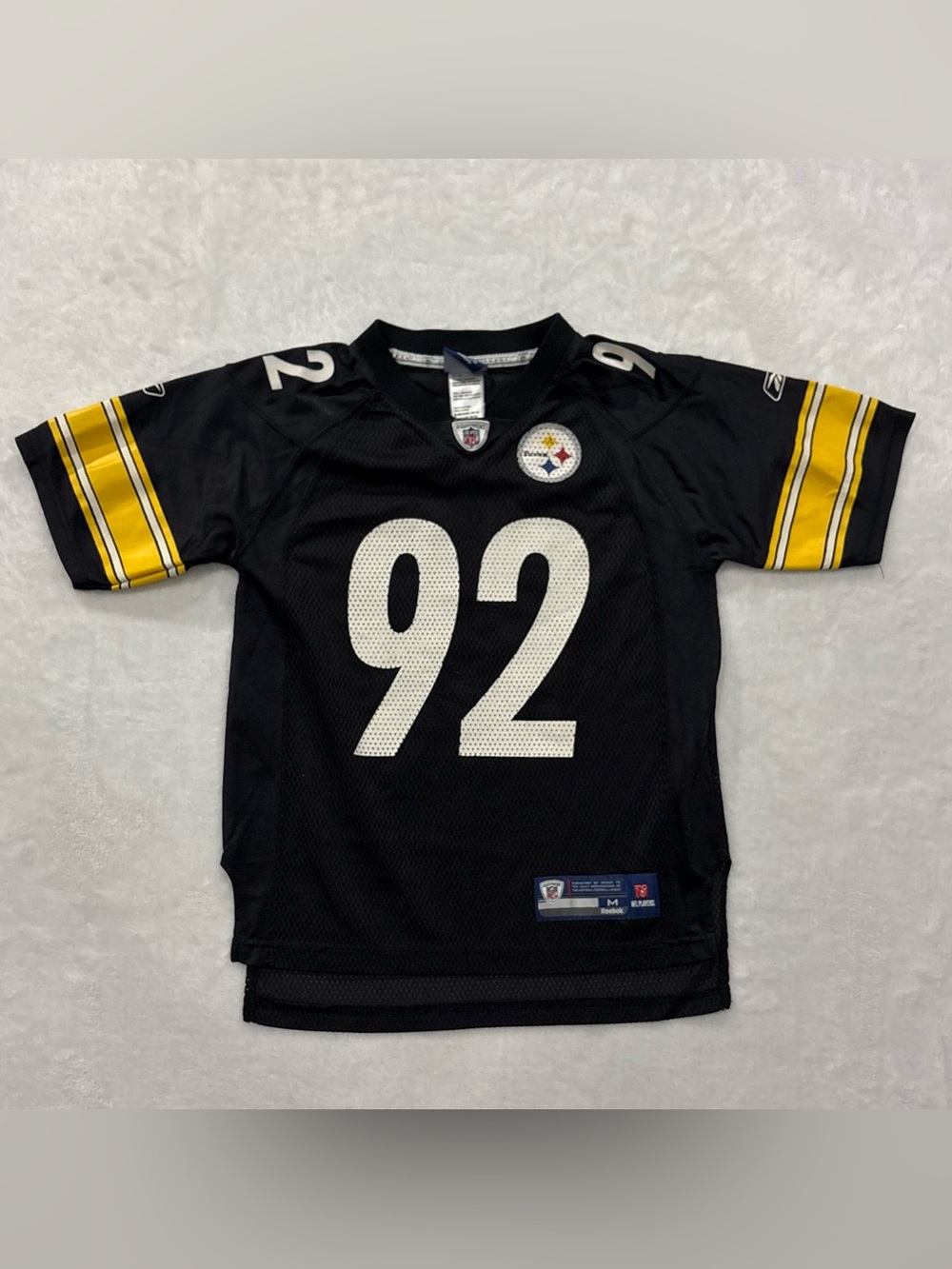 Reebok NFL Equipment Pittsburgh Steelers 92 Harrison Jersey Youth Size M